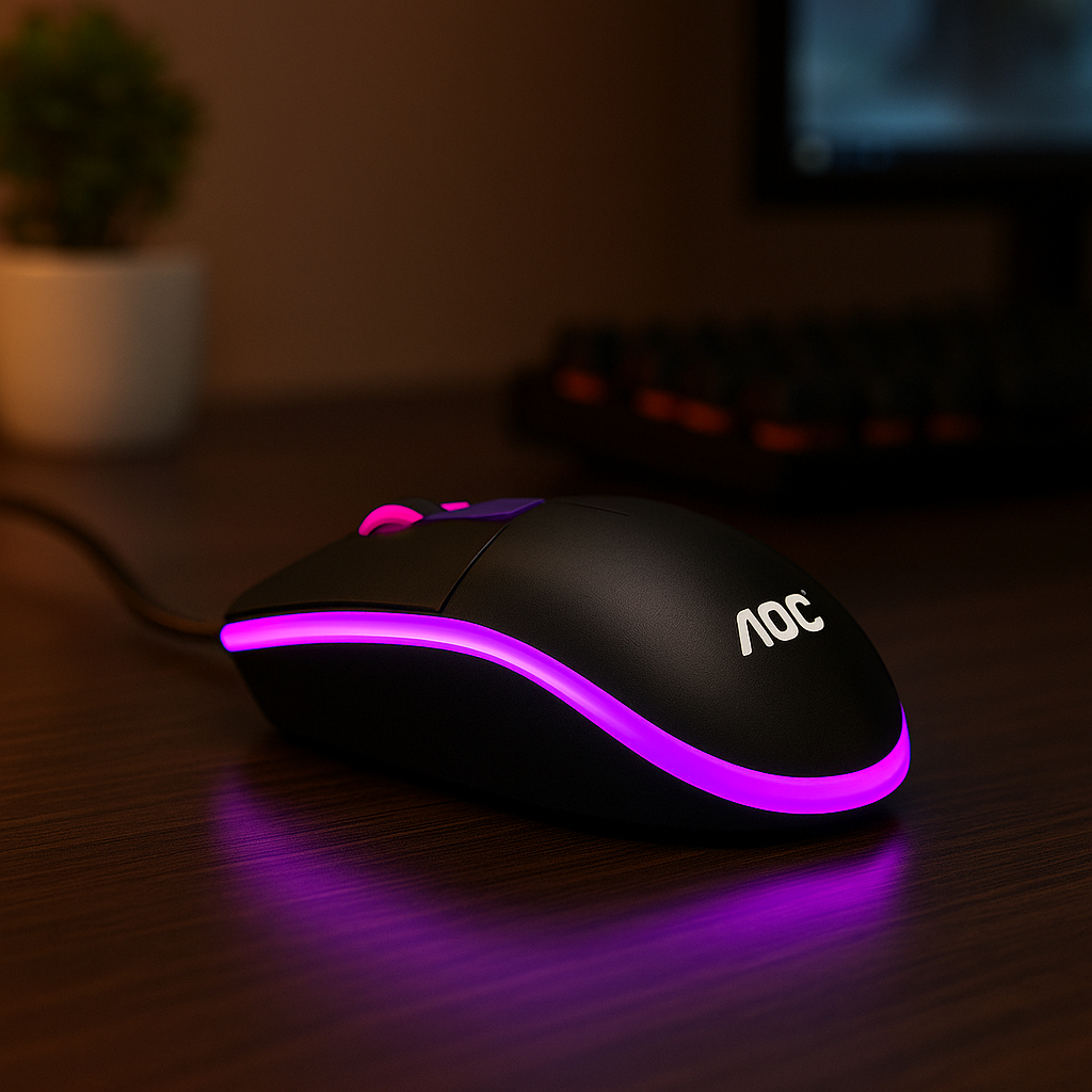 Mouse Gamer e Óptico com/sem fio, DPI 2000/7200/8000, RGB, ergonômico p/ PC e Notebook