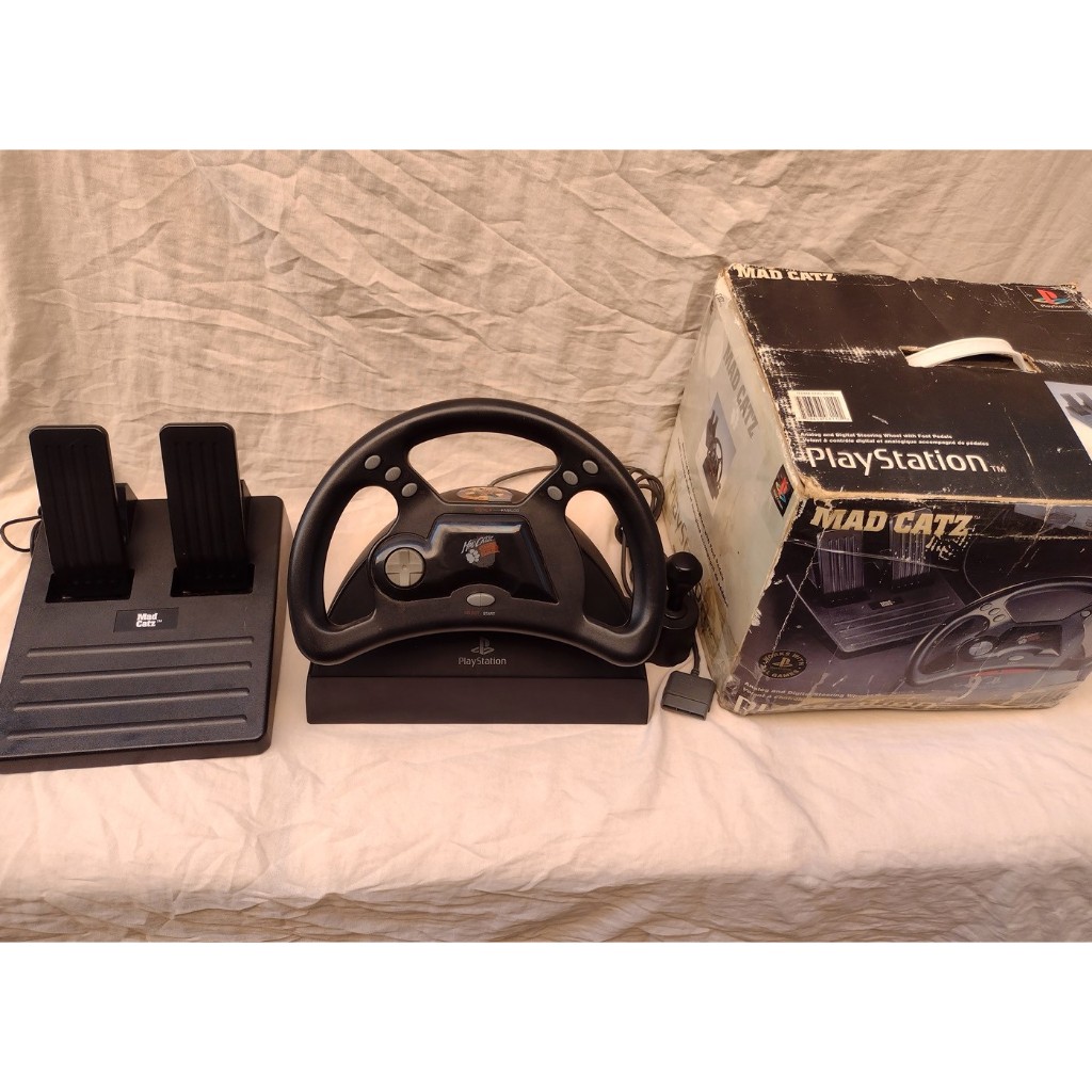 Volante Mad Catz Para Ps1 No Estado Sucata - Leia Descrição