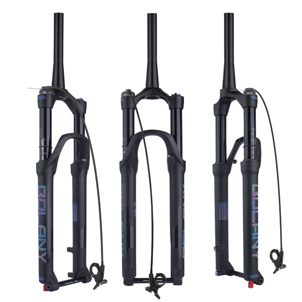 Bicicleta garfo,suspensão bolany,Amortecedor a ar e óleo,Curso 120mm,27,5''-29'',tubo cônico,comando remoto