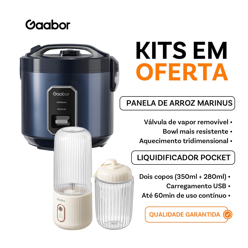 [Venda em combo] Gaabor Panela de Arroz Azul RC50M + Eletrodomésticos de cozinha