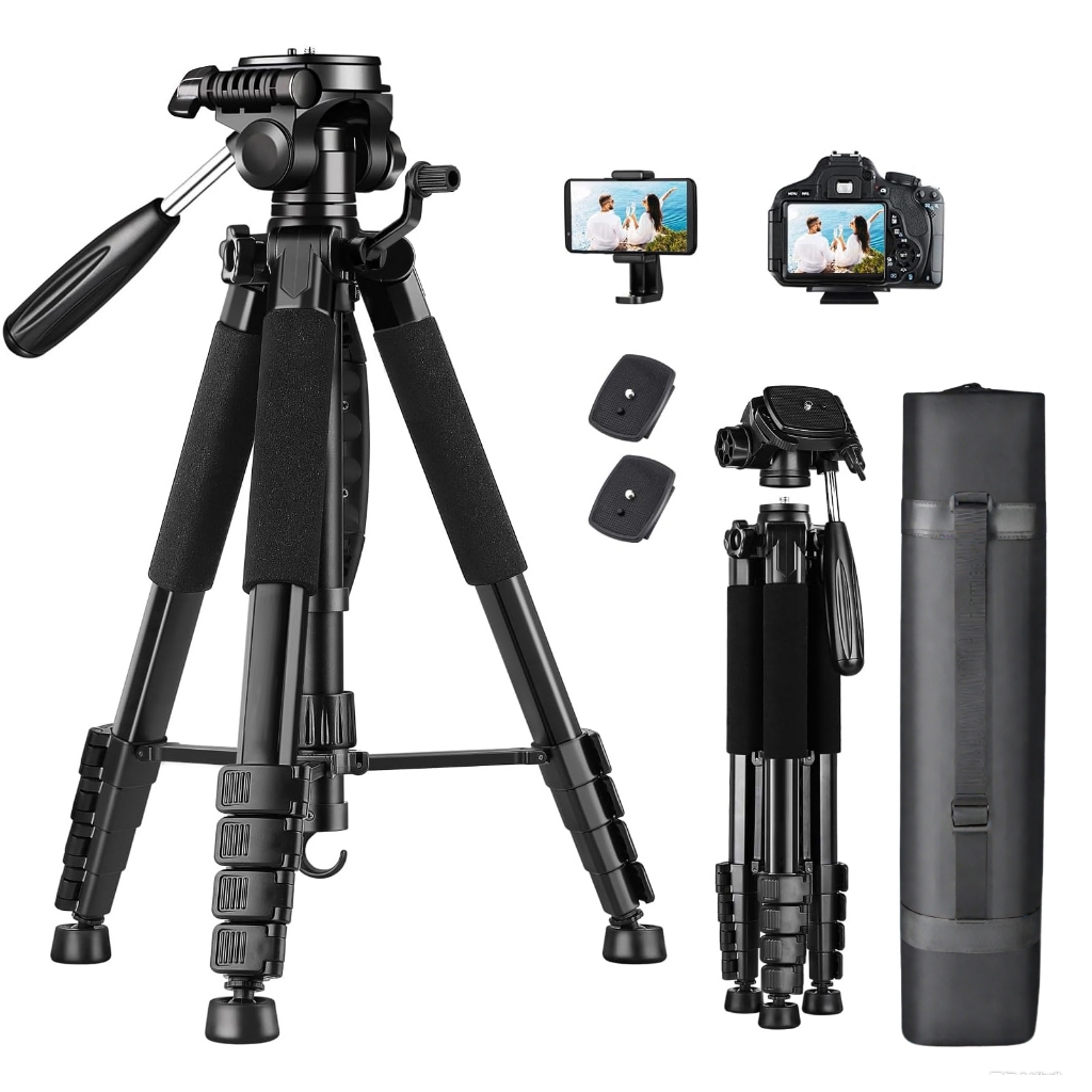 Tripé Profissional Para Câmera Celular 360 Graus Com Bolsa180cm Suporte Para Câmera E Celular Universal