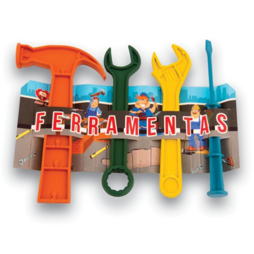 10 KIT FERRAMENTA DE BRINQUEDO - 4 PEÇAS - AMAR É...
