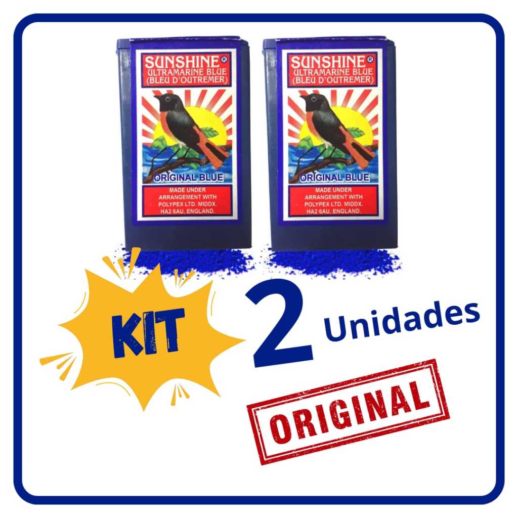 Wagi Africano Anil em Pó Oage Original Blue 30g Sunshine kit com 2 em Oferta na Shopee