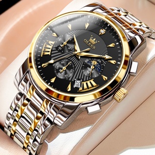 OLEVS Relógio Masculino Multifuncional A Prova D'água Azul & Preto Luminoso De Aço Inoxidável 2892 em Oferta na Shopee