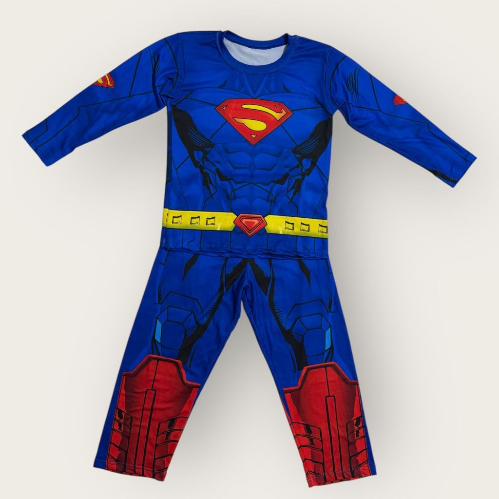 Pijama Infantil Super Man Fantasia Temática Super Man Conjunto Camiseta Calça Infantil Masculina Heróis Barato Menino