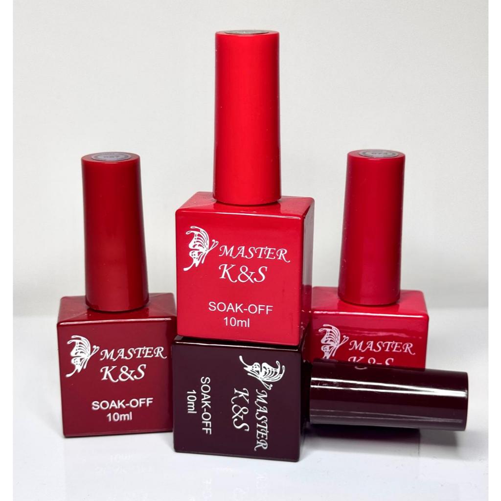 Kit Com 4/3/2 Esmaltes em Gel Seca Na CabineTons Vermelhos K&S - 10ml