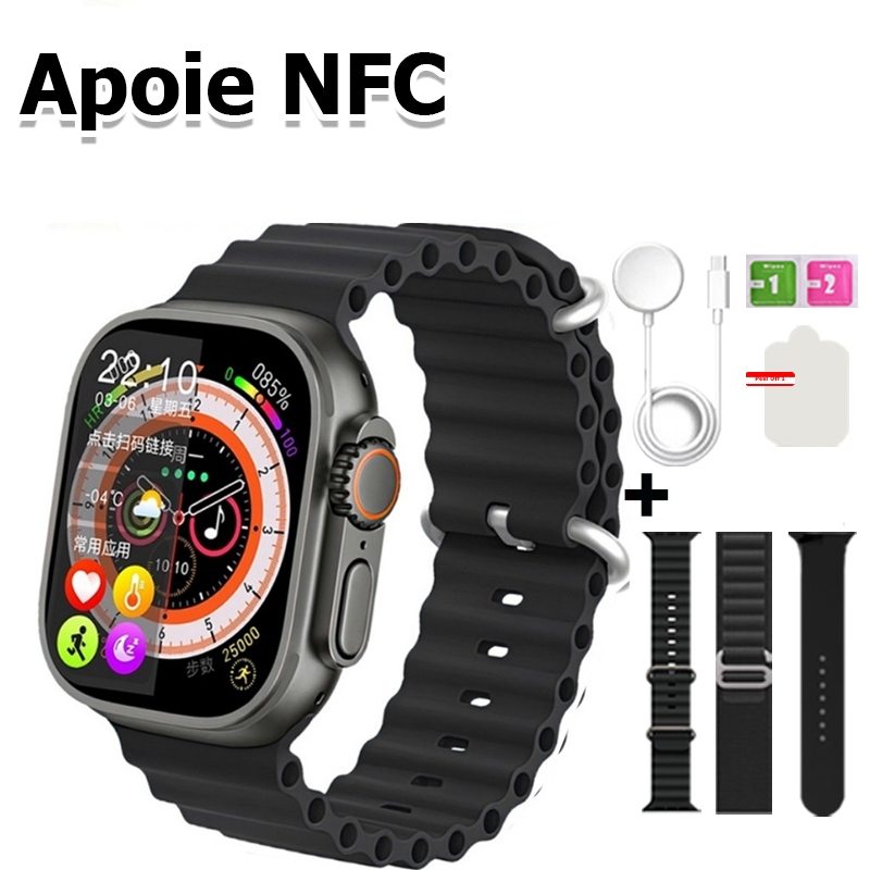Smartwatch Original Tela Amoled NFC IP67 à prova d'água Esportivo Fitness Relógio Inteligente Para Android IOS em Oferta na Shopee