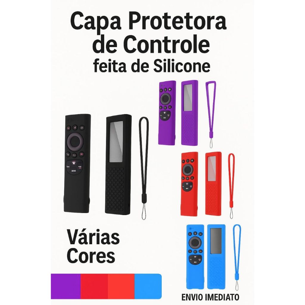 Capa Protetora de Controle Remoto Silicone Capinha para Smart TV 4k 8k