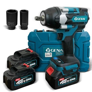 Chave Impacto 68V Profissional GN-574 - Motor Brushless, 2 Baterias, 3300 RPM, Sem Fio