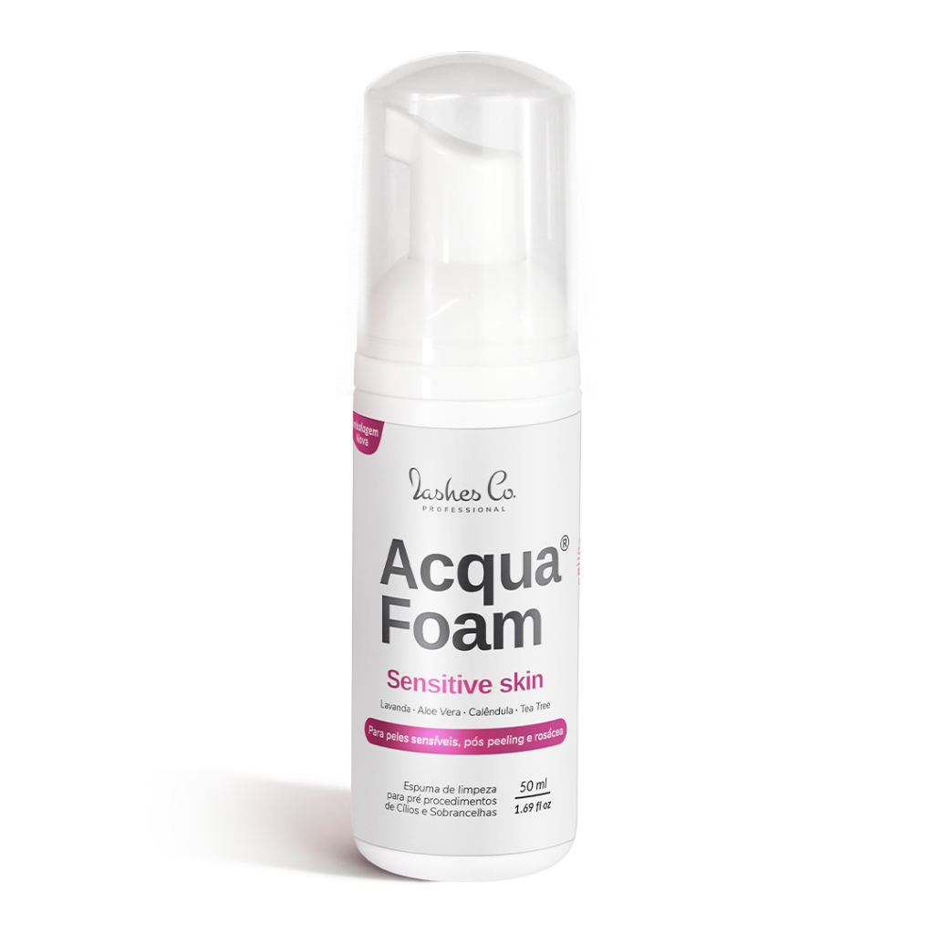 Espuma Higienizadora Acqua Foam Sensitive Skin Para Extensão De Cílios Lashes Co.