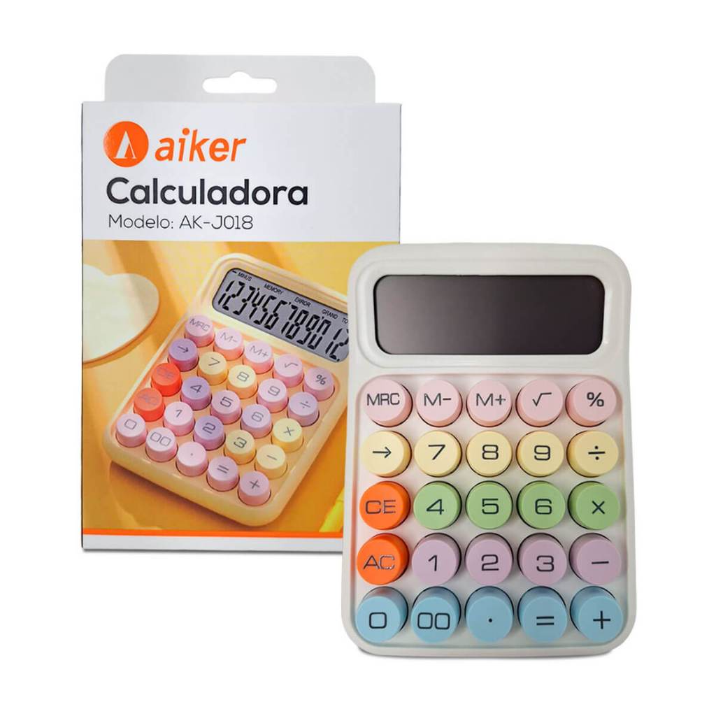 Calculadora Prática Pilha AAA Funcionamento Longo ( Branco)