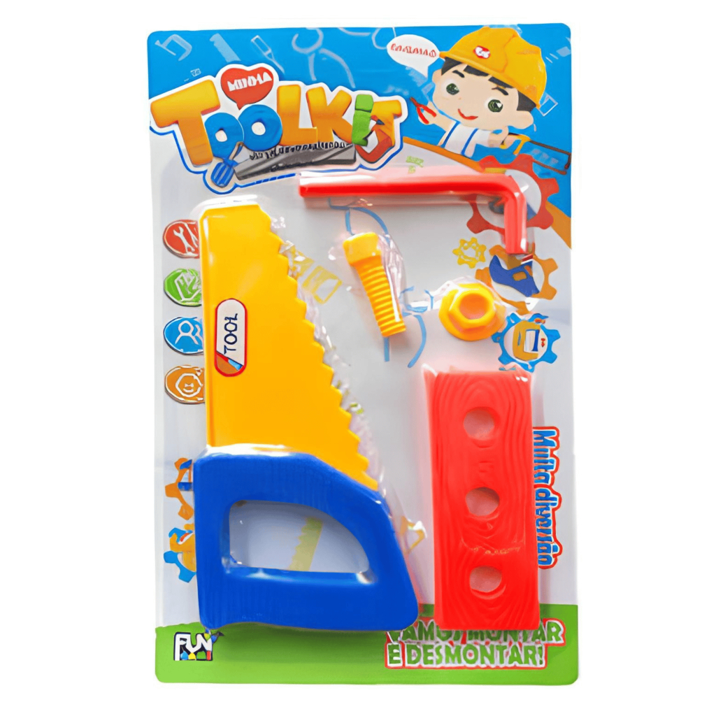 Brinquedo Kit Ferramentas Serrote Infantil Marceneiro Toys