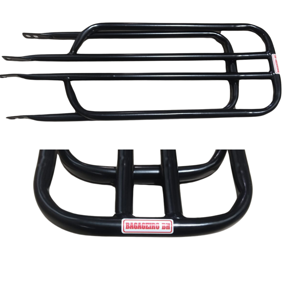 Bagageiro Garupa Traseira Reta Bh Bike Motorizada Montadinha Grau Ifood Bike Aro 24 26
