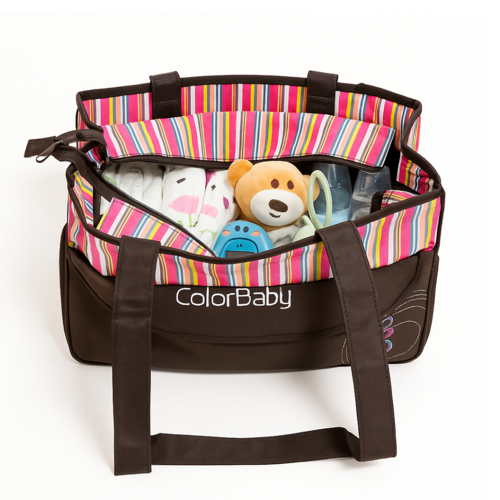 Bolsa Maternidade Multifuncional Vintage Listrada ColorBaby + Trocador