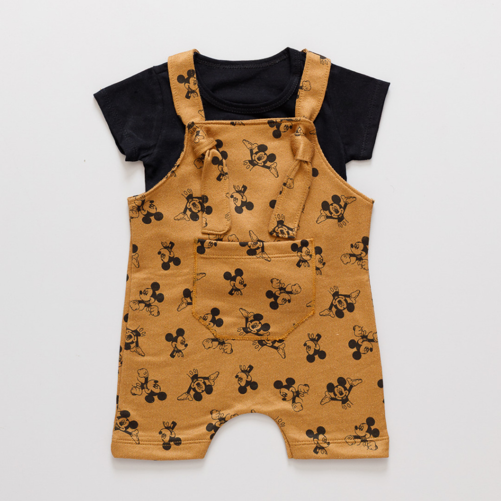 Jardineira Salopete + Camiseta Super Qualidade Roupa Infantil Bebê Menino