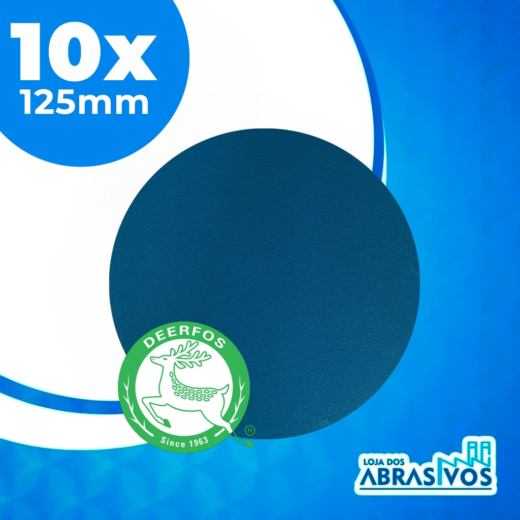 Disco Lixa velcro Hookit 5 Pol. 125mm S/furo orbital Vários Grãos Kit 10 Peças polimento - Deerfos em Oferta na Shopee