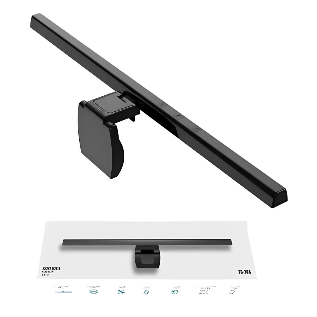 Lâmpada De Mesa Led Para Monitor Computador Desktop USB Com Luz Ajustável 3 Cores