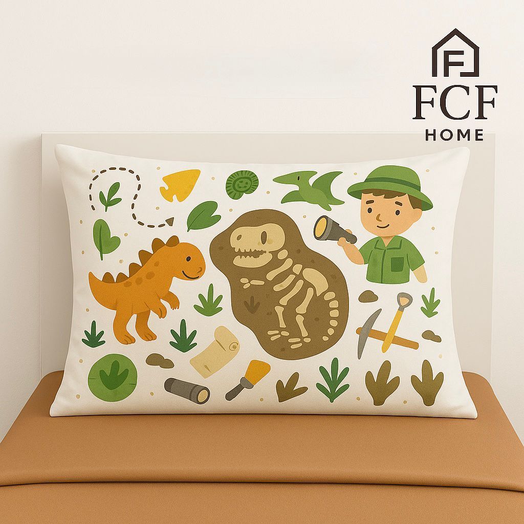 Jogo De Lençol Infantil Solteiro Tema Dinossauro Micropercal 400 Fios Toque Macio Estampado