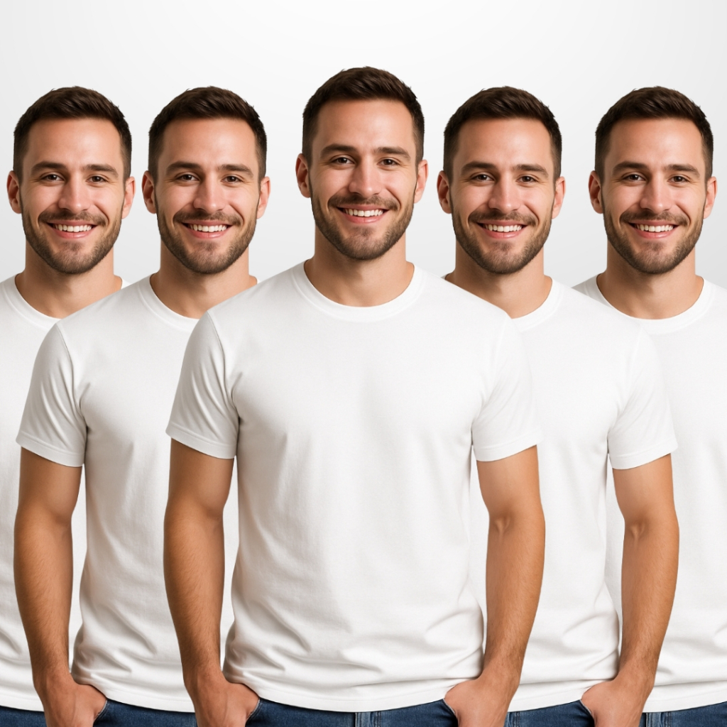 Kit 5 Camisetas Masculina Básicas 100% Algodão Confortável Para o Dia a Dia Camisetas Masculina Lisas