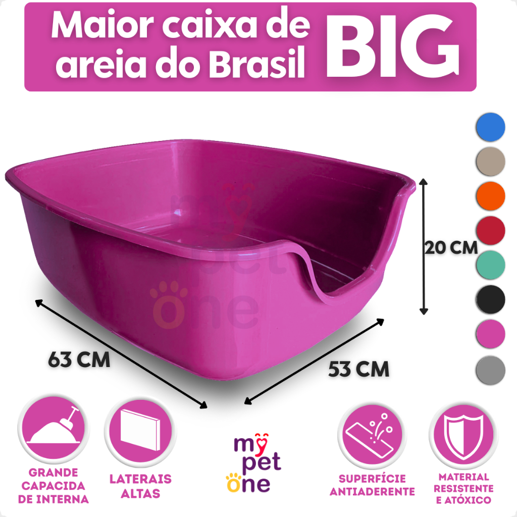 Caixa de Areia Gigante Alvorada Pet - Rosa em Oferta na Shopee