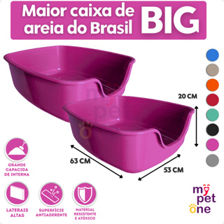 Kit 2 Caixa de Areia Gigante Alvorada Pet - Rosa em Oferta na Shopee