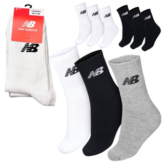 Meia Cano Alto Unissex Algodao Kit 3 Pares Lifestyle New Balance NB32A em Oferta na Shopee