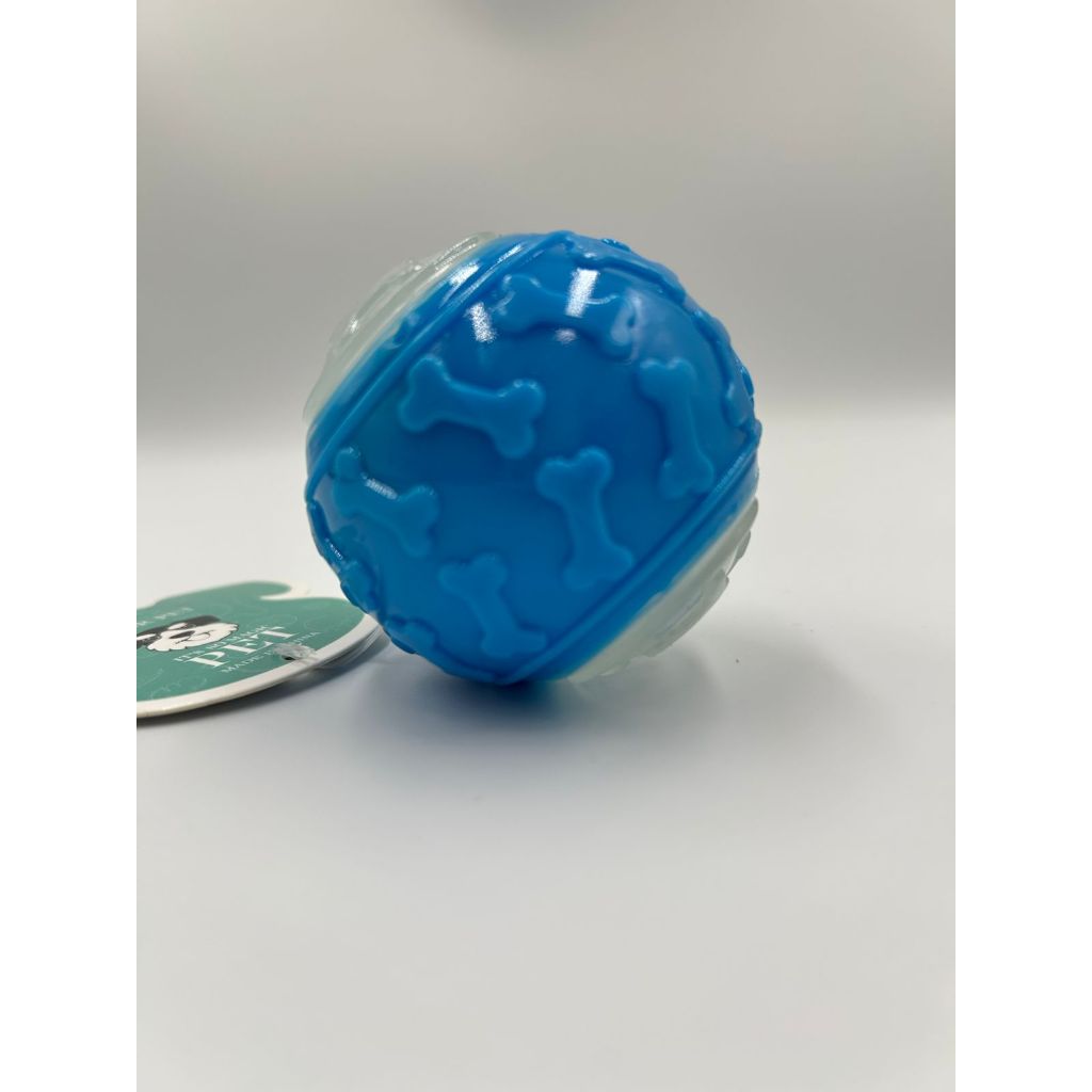 Brinquedo Para Pet Cão| Silicone | Bola Texturizada com Ossinhos