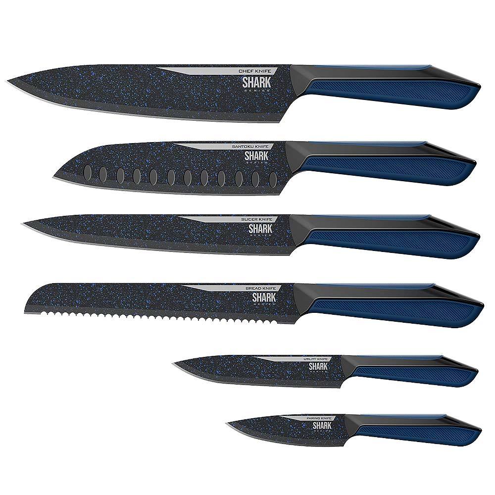 Conjunto de Facas Special Cut Blue Ichef Shark Series em Oferta na Shopee