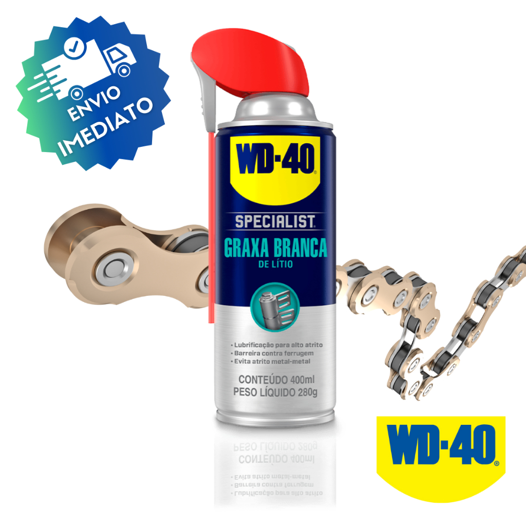 Graxa Branca de Lítio 400ml / 280g Lubrificante Specialist WD-40