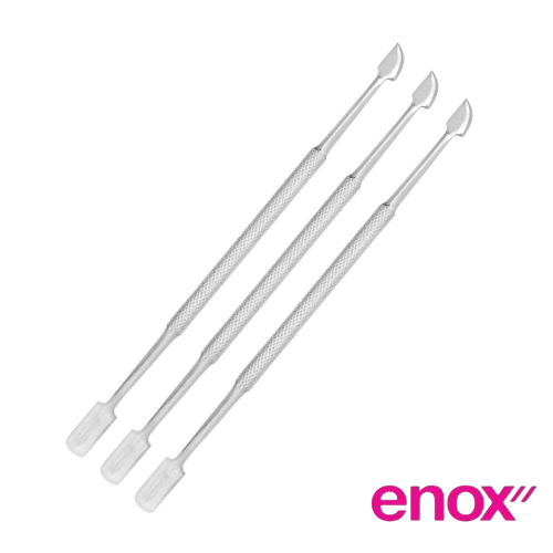 Kit C/3 Empurrador de Cutícula Enox - Empurrador e Raspador de Cutícula Profissional