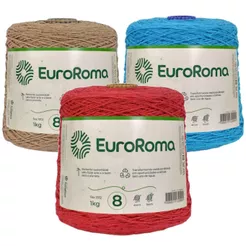 Barbante Euroroma Colorido nº8 1Kg
