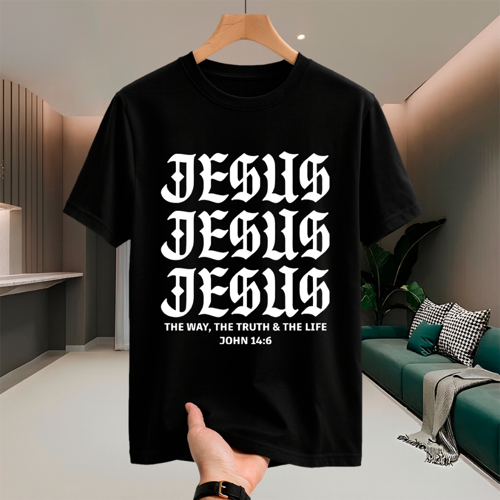 Camiseta Básica Macia 100% Algodão Estampa Religiosa Jesus Streetwear Diversas Cores Moda Cristã