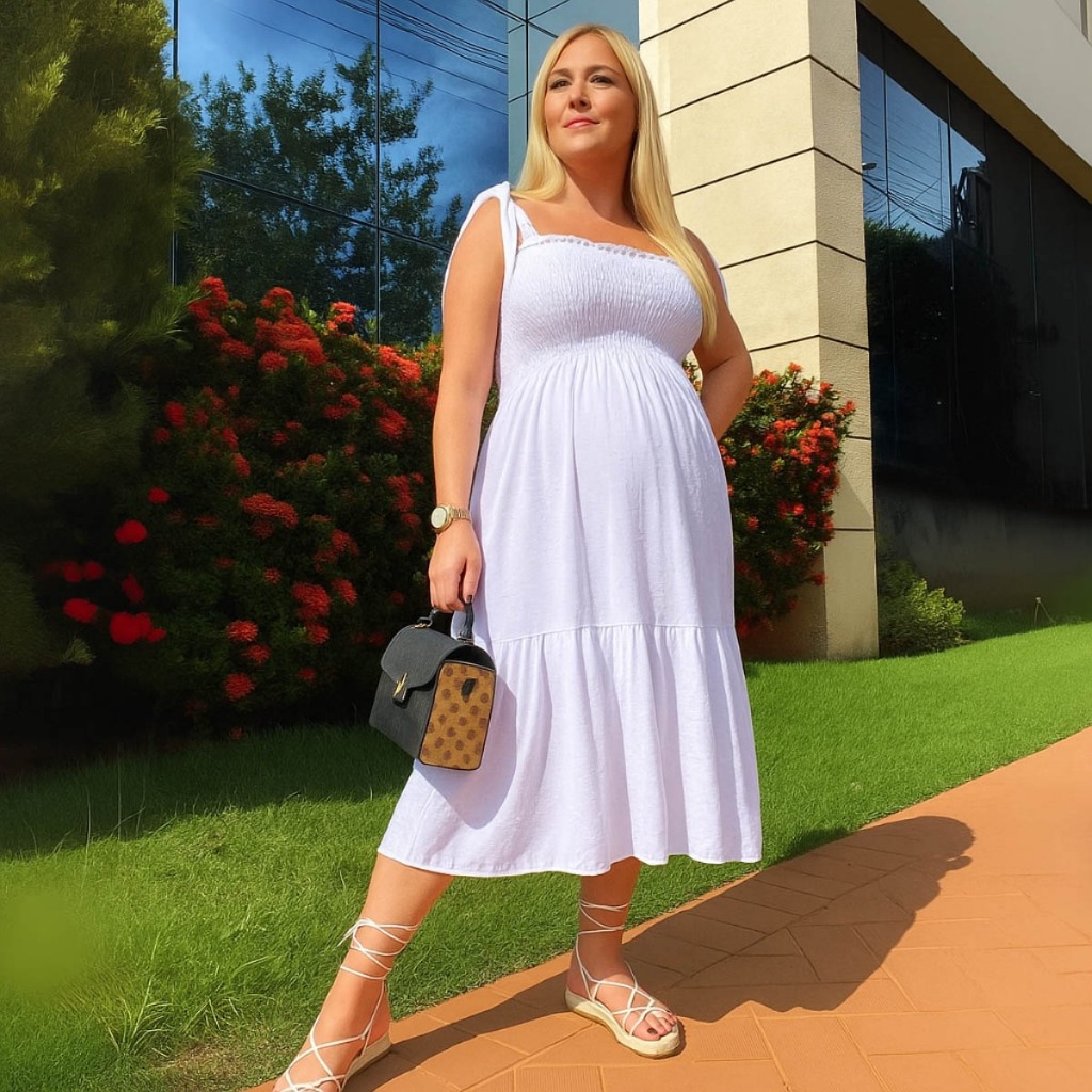 Vestido de Grávidas Gestantes soltinho Plus Size Cores Verão 2026