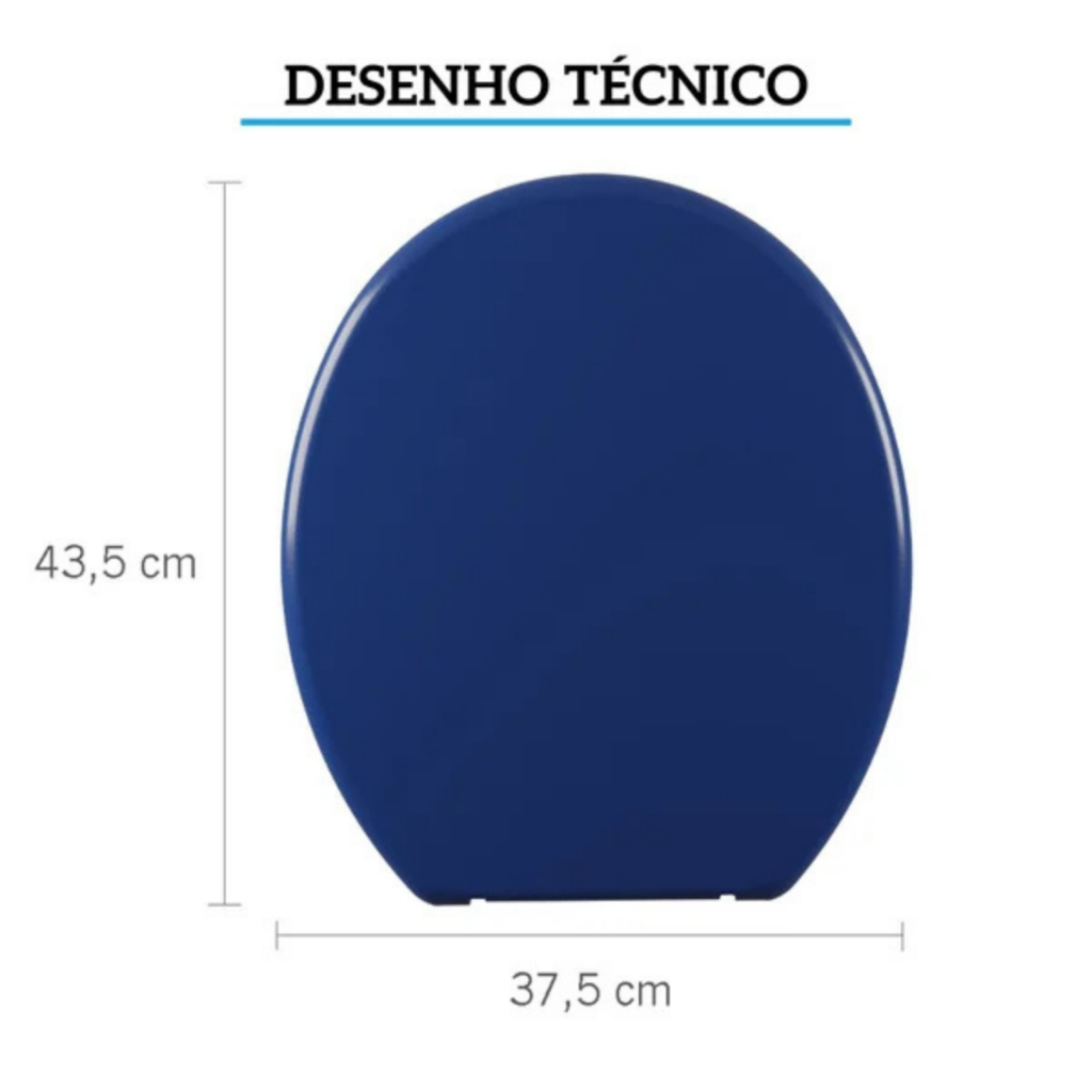 Tampa de Assento sanitário Oval Universal Soft Astra — imagem 2 de 2