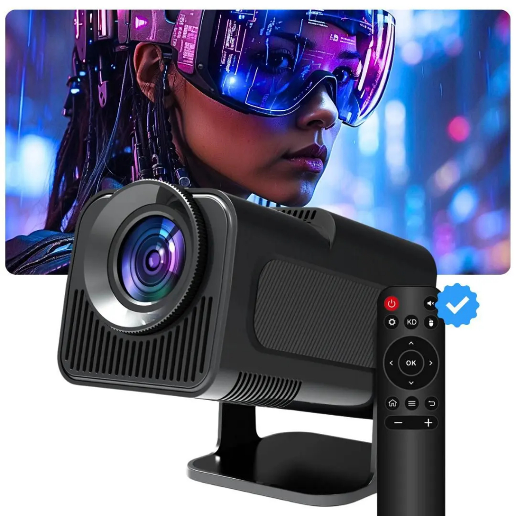 Projetor Inteligente Hy320 Pró 5G Smart 4K Wifi 6 Bluetooth 5.0 Android 11 Lançamento 2026 Nfe