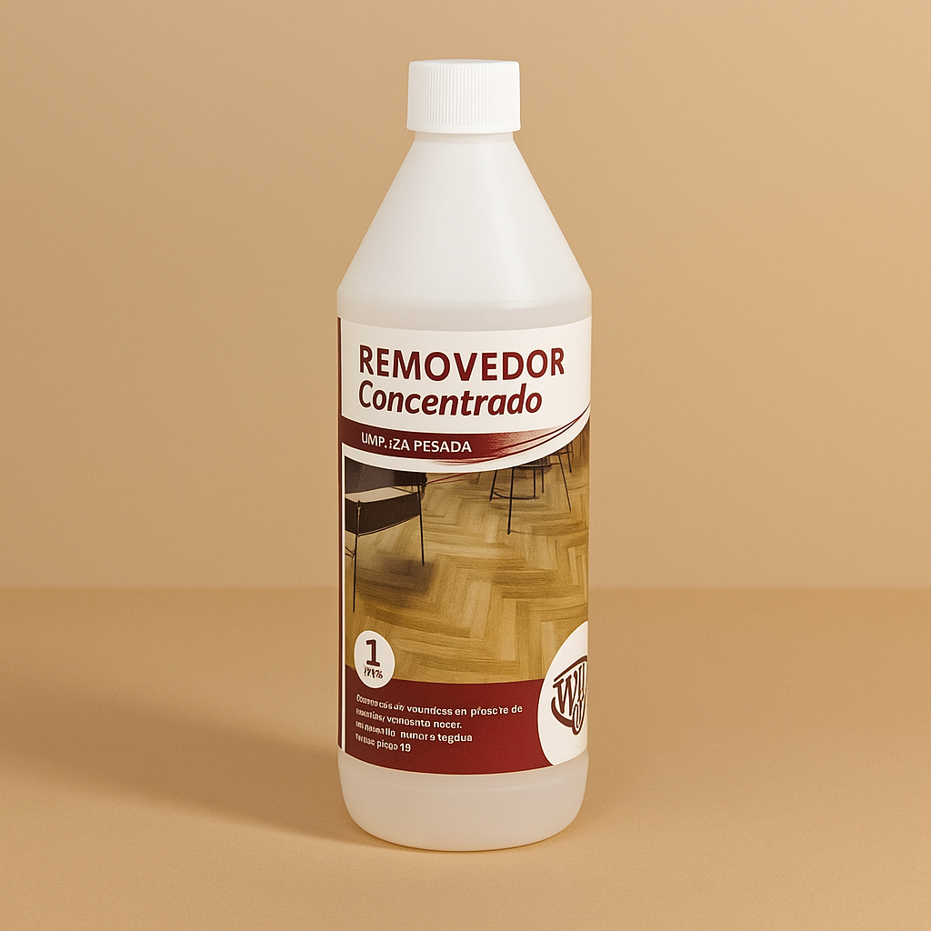 W&w Removedor De Cera E Sujeiras Concentrado Para Madeira Taco Assoalho 1L