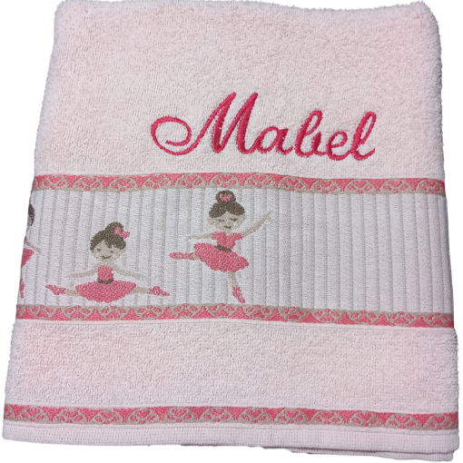 Toalha de Banho infantil e Juvenil, personalizada com bordado do nome, bordado do nome na toalha