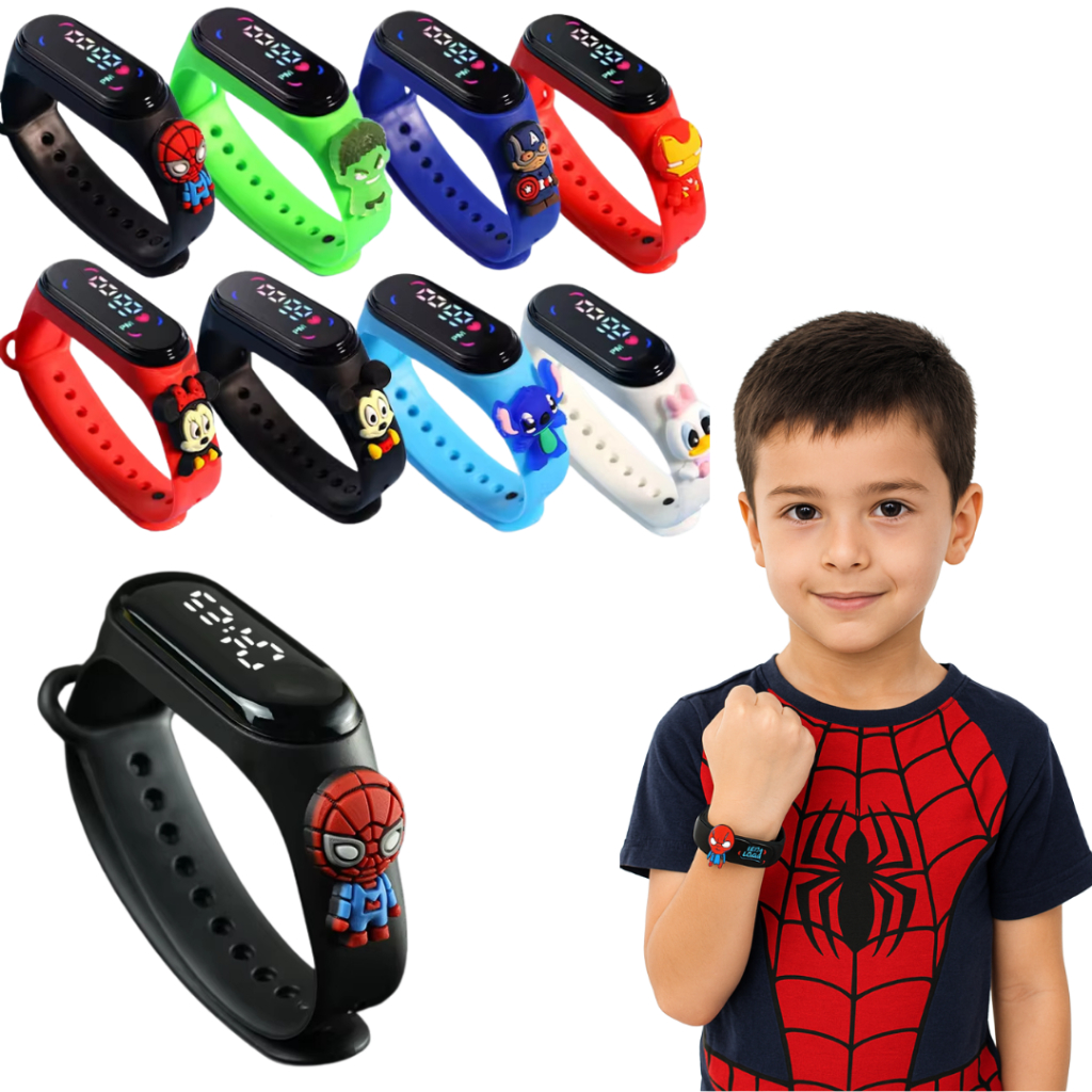 relógio infantil menino e menina digital para criança a prova de água feminino e masculino Novo em Oferta na Shopee
