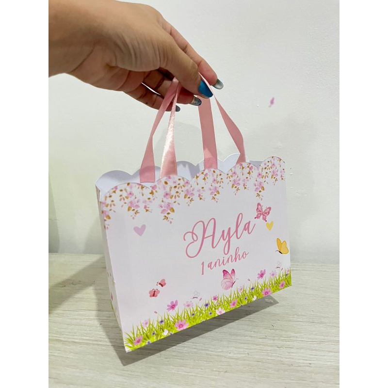 15 Sacolinhas Jardim Borboleta Personalizadas - Fazemos outros temas - Mimos aniversario
