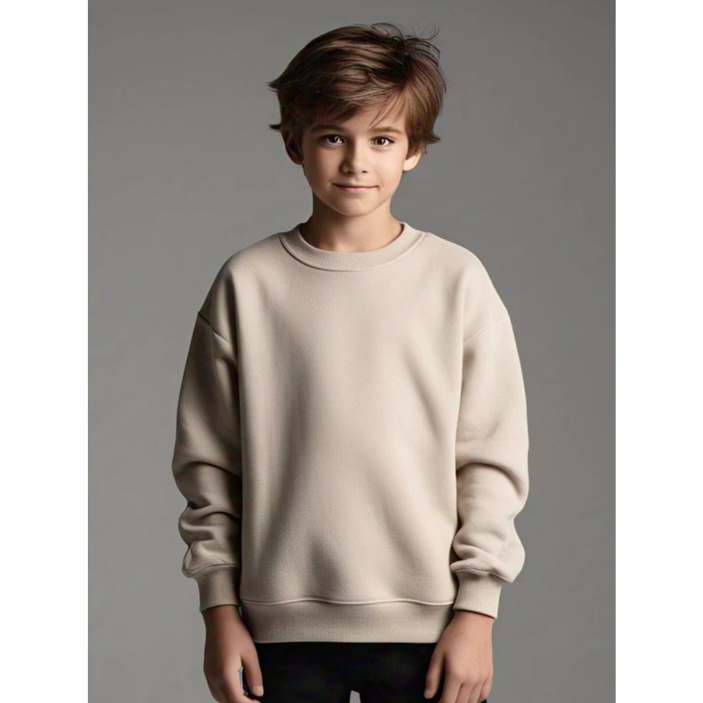 Moletom Masculino Infantil Moletom Adolescente Moda Juvenil Casaco Infantil Moletom Bege Infantil