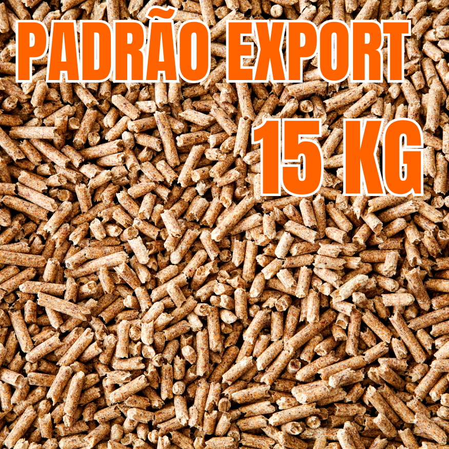 Areia Granulado Higiênico De Madeira Biodegradável Gatos e Roedores 15KG - LINHA PREMIUM EXPORT