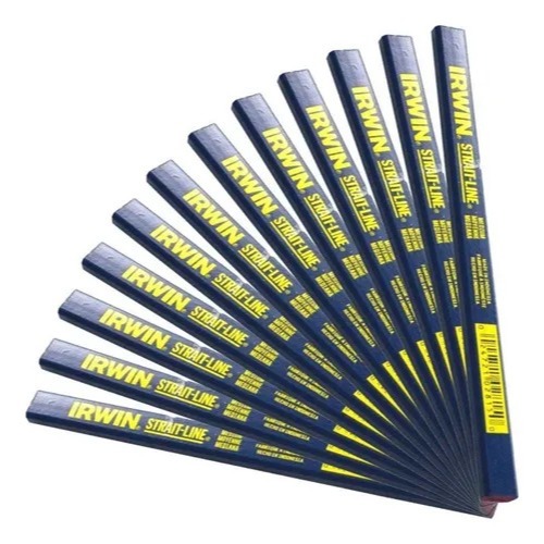 Kit 5 ou 10 und Lápis Carpinteiro e Marceneiro Azul Irwin em Oferta na Shopee