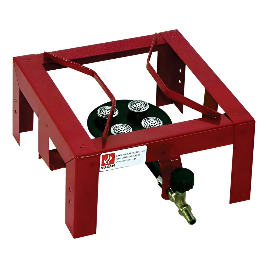 Fogão Semi-industrial Suzan 1 Boca Portátil A Gás Vinho