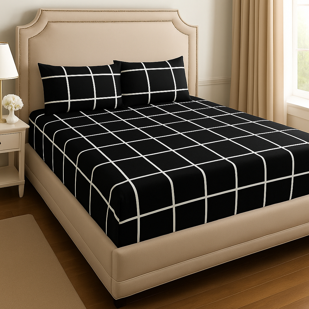 Jogo de Lençol cama Casal/Queen/King/Super King 3 Pçs Luxo Percal Flex ESTAMPADO 400 Fios Aveludado em Oferta na Shopee