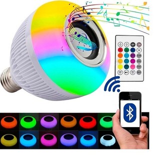 Lâmpada Bluetooth Led Caixa De Som com controle 12W Muda Cor controle ML-06 Controle Remo…
