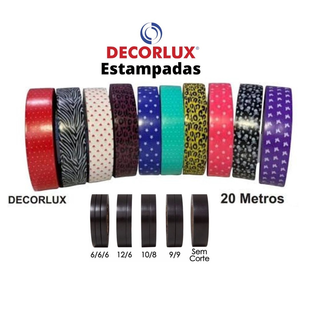 Fitas Estampadas Decoradas 18mmx20m Bronzeamento Inteiras ou Cortadas Coloridas em Oferta na Shopee