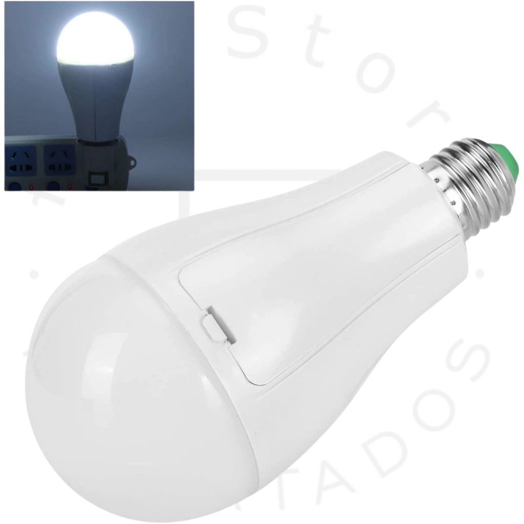 Lâmpada De Emergência 20w Led Bivolt Recarregável Liga Após Faltar Energia