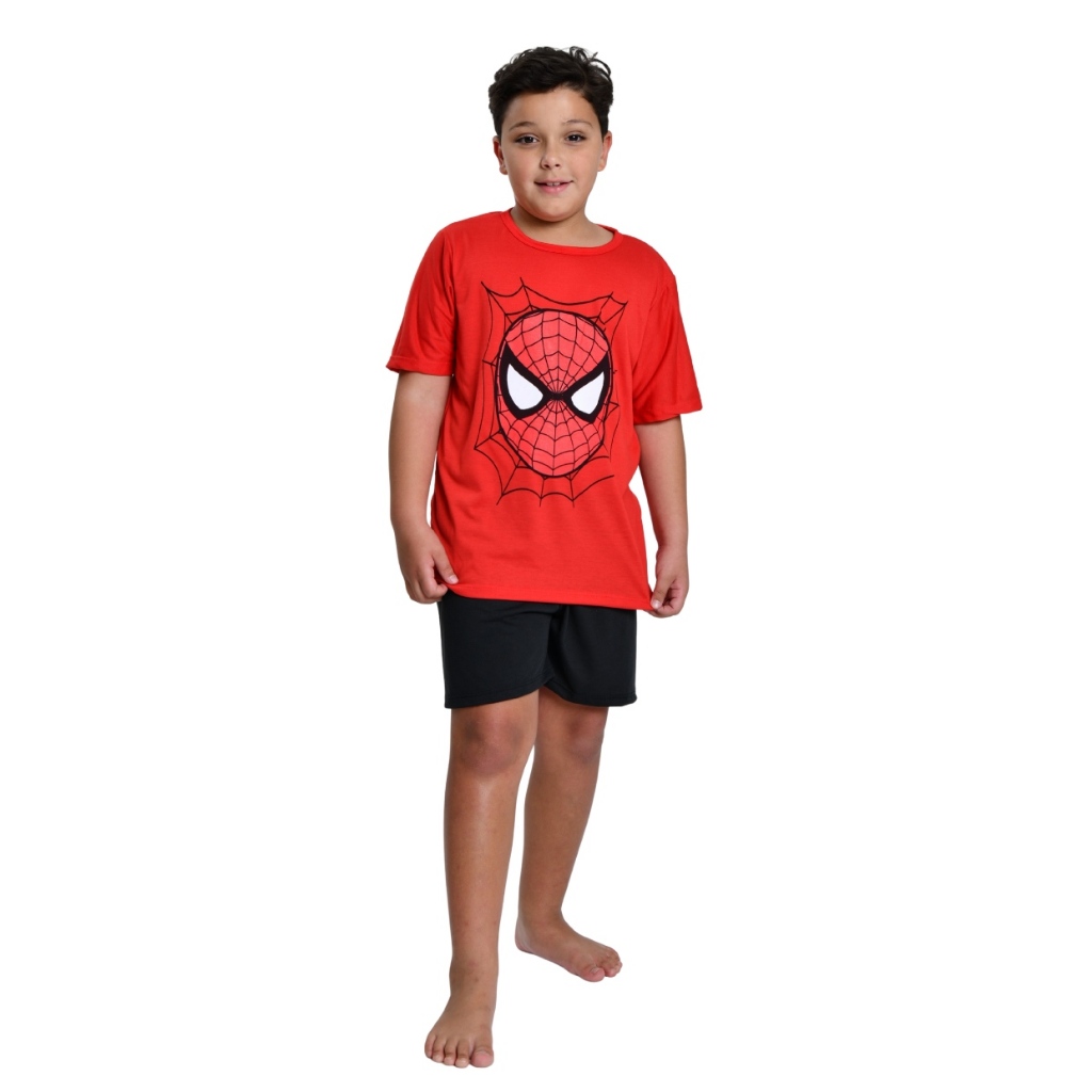 PIJAMA INFANTIL MASCULINO  PERSONAGENS MEIA MANGA SHORT/conjunto infantil menino/blusa infantil