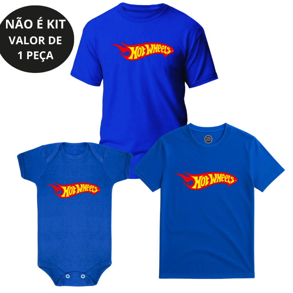 Camiseta Adulto Infantil Juvenil Body bebê Unissex Hot Wheels Festa Temática NÃO É KIT - 1 PEÇA em Oferta na Shopee