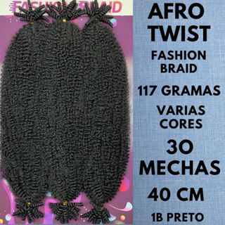 AFRO TWIST 40cm FASHION BRAID Cabelo Afro CROCHET BRAIDS Orgânico. em Oferta na Shopee